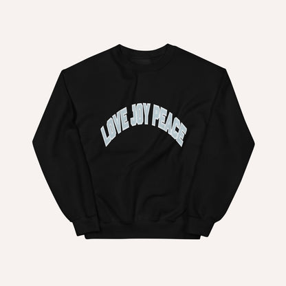 LOVE JOY PEACE UNISEX CREWNECK