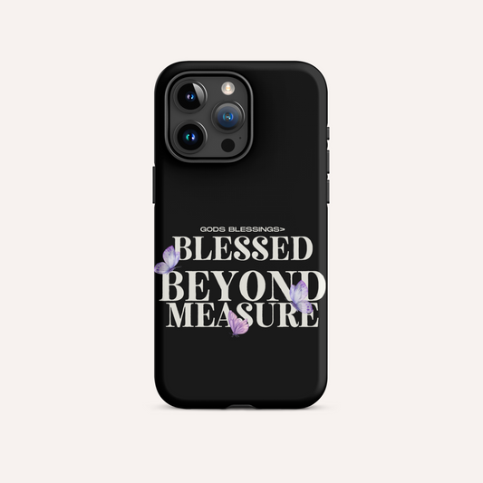 blessed beyond measure iphone case-black