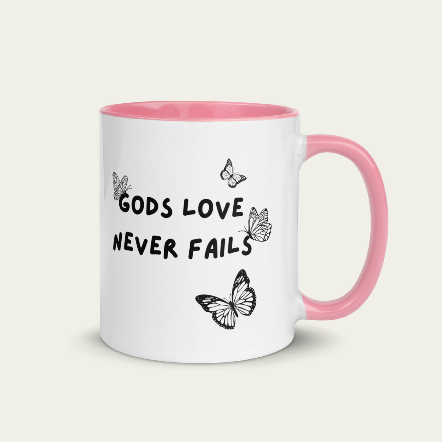 GODS LOVE NEVER FAILS MUG