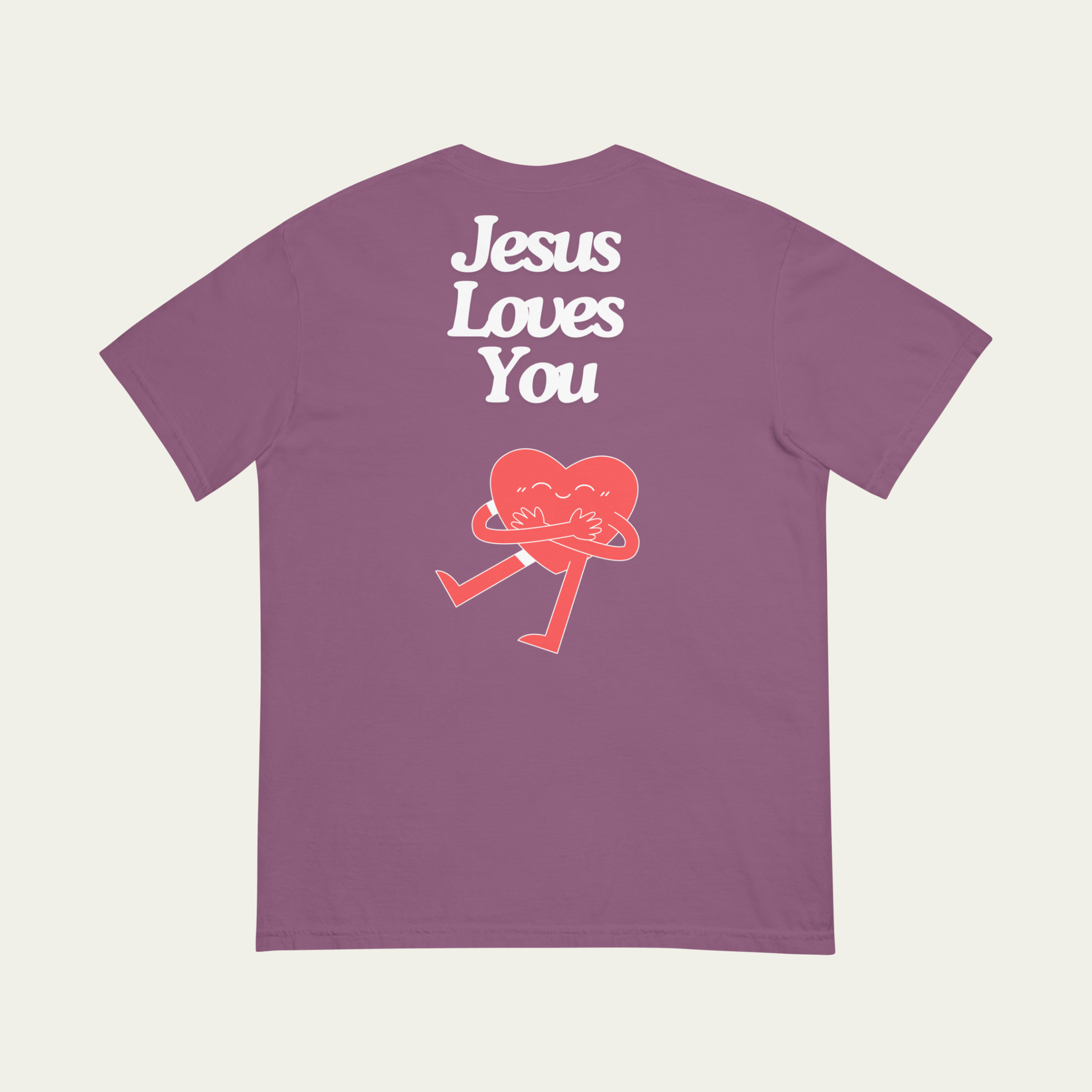 jesus loves you tee berry rear print christian clothing 