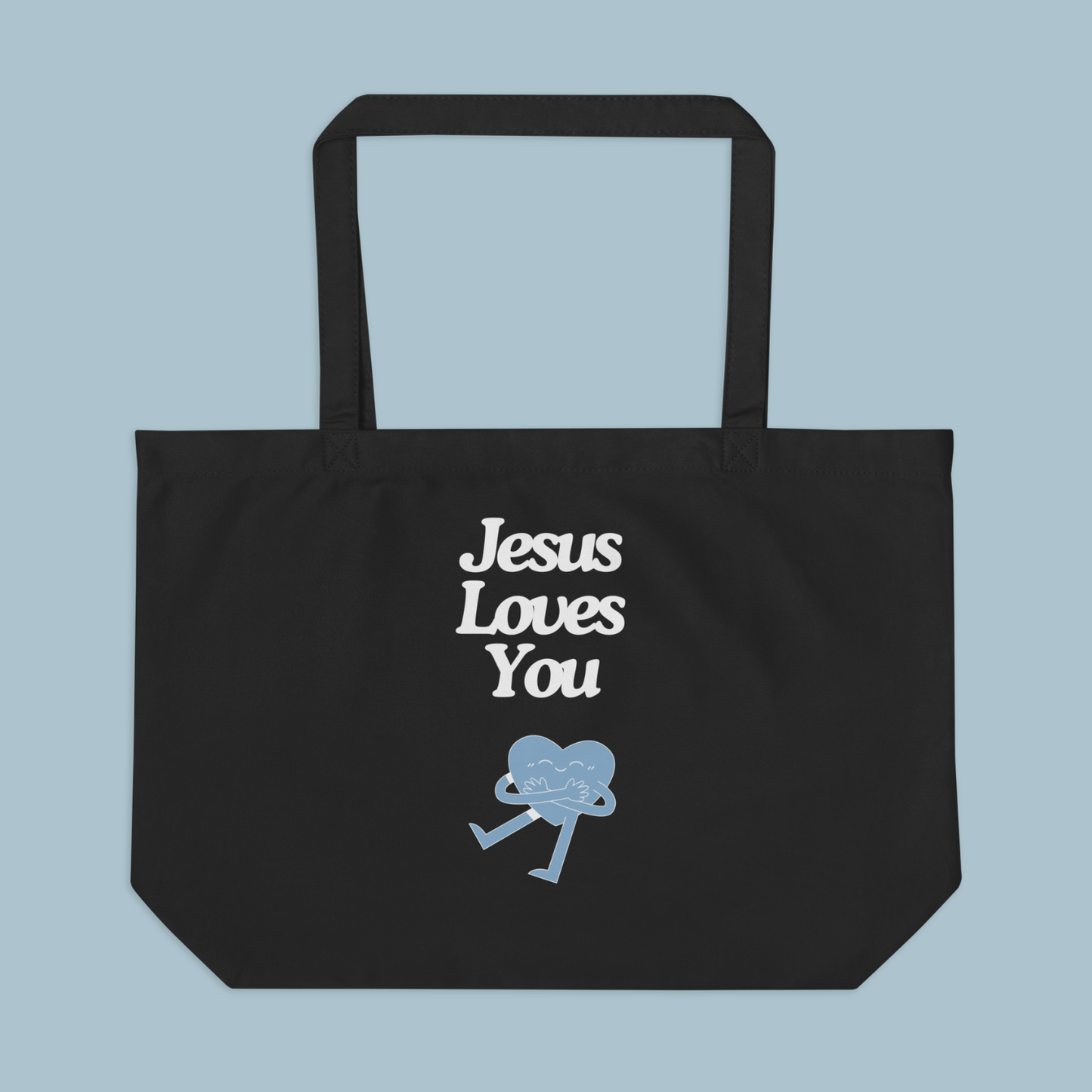 LARGE JESUS LOVES YOU TOTE (Premium Organic Cotton)