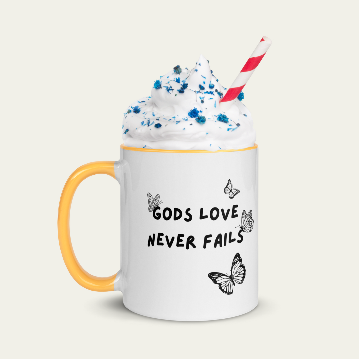 GODS LOVE NEVER FAILS MUG