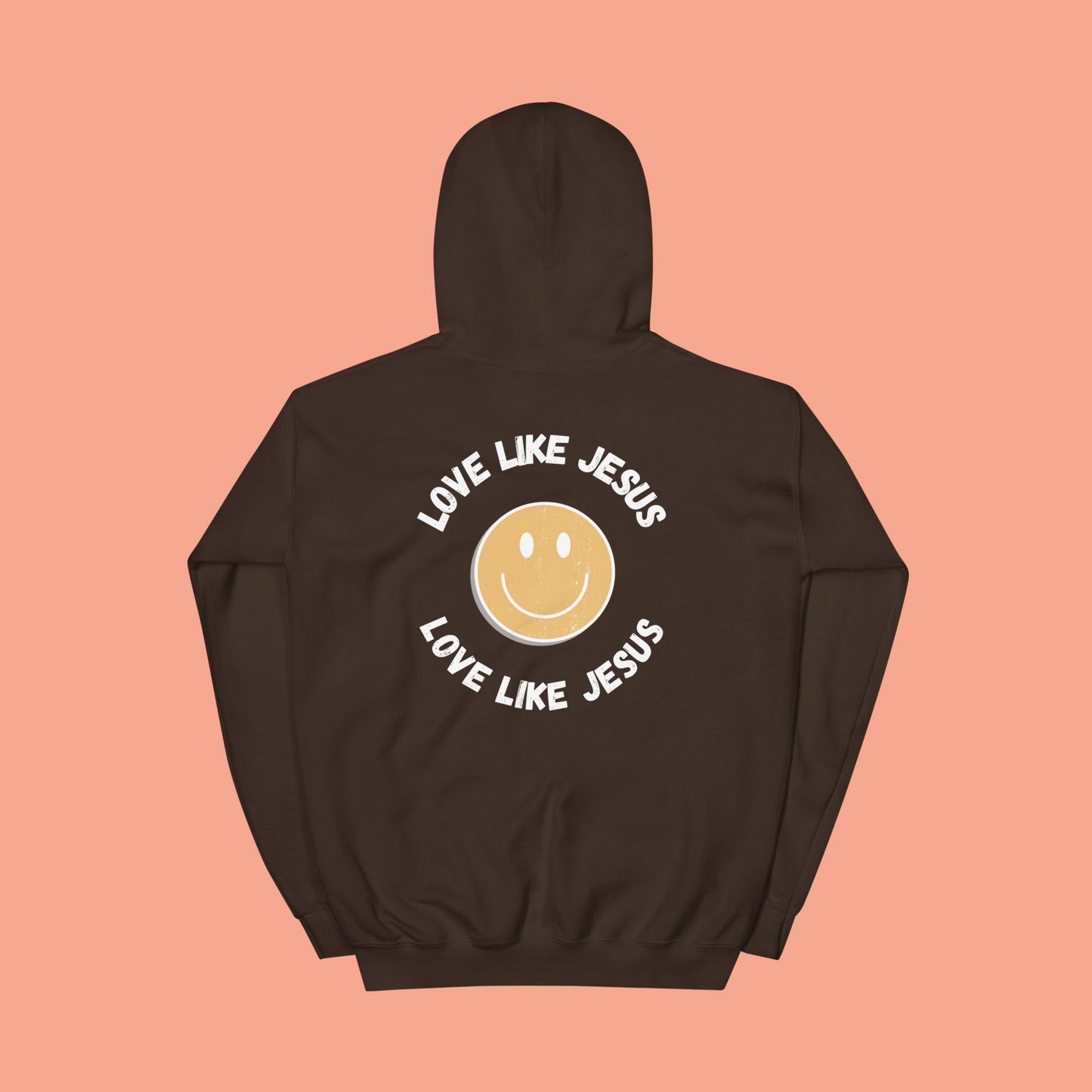 love like jesus unisex smiley face hoodie