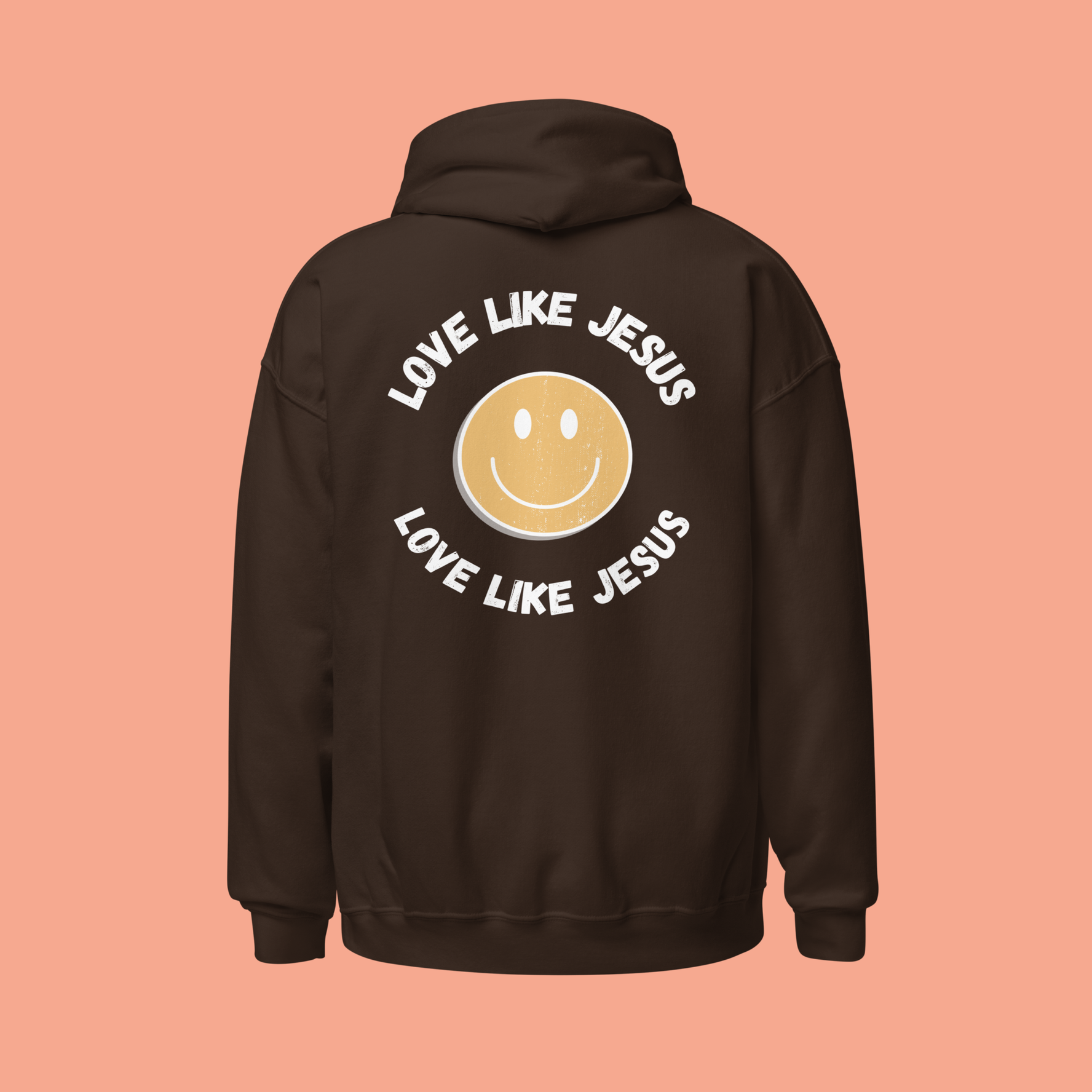 love like jesus unisex smiley face hoodie