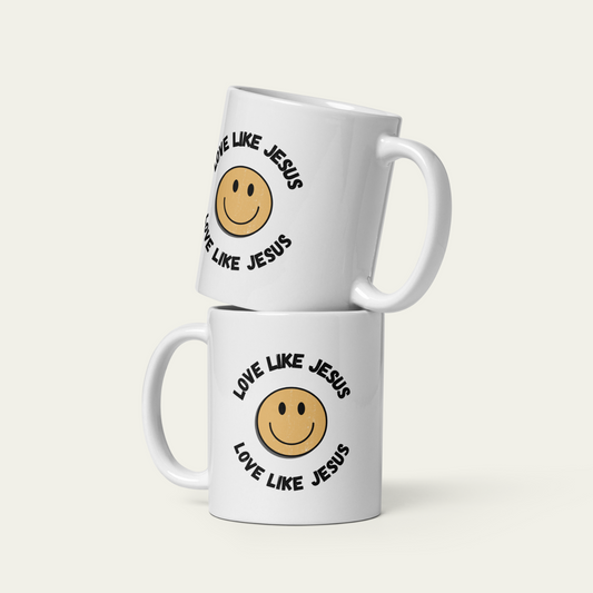 JESUS LOVES YOU SMILEY MUG