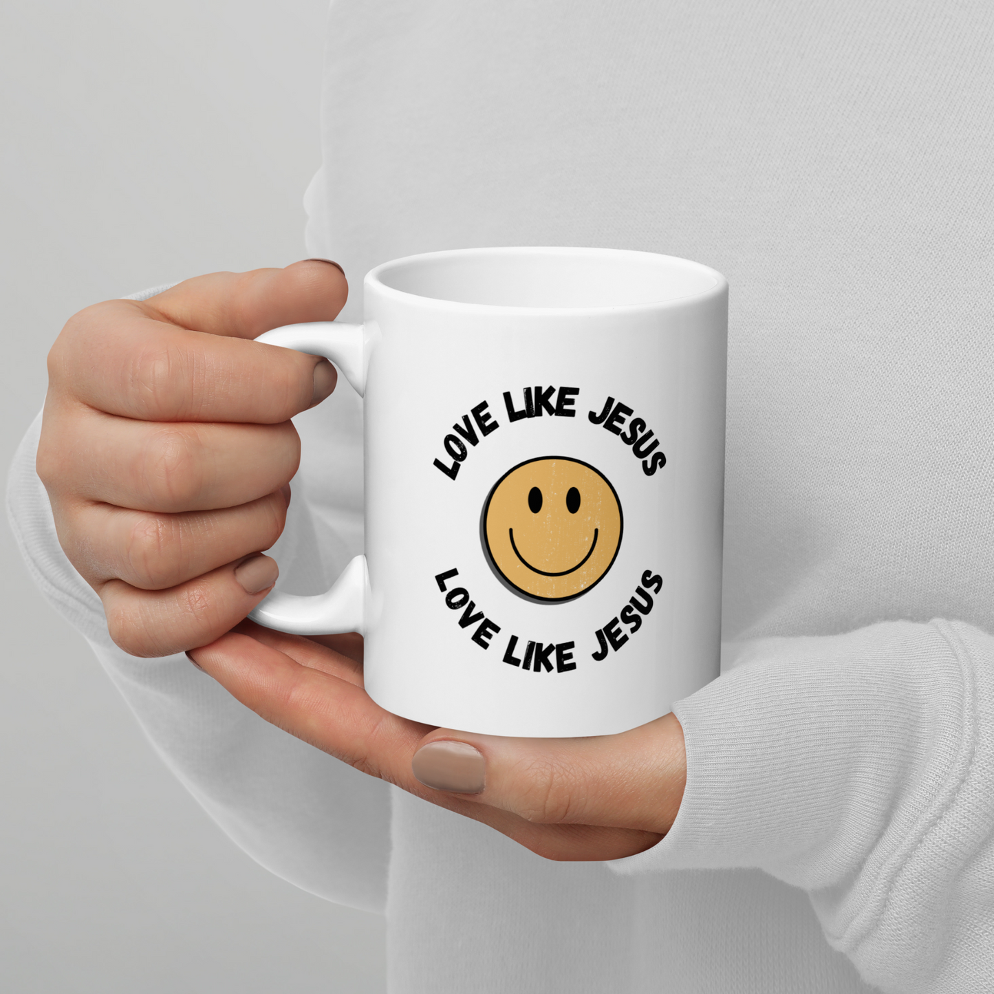 JESUS LOVES YOU SMILEY MUG