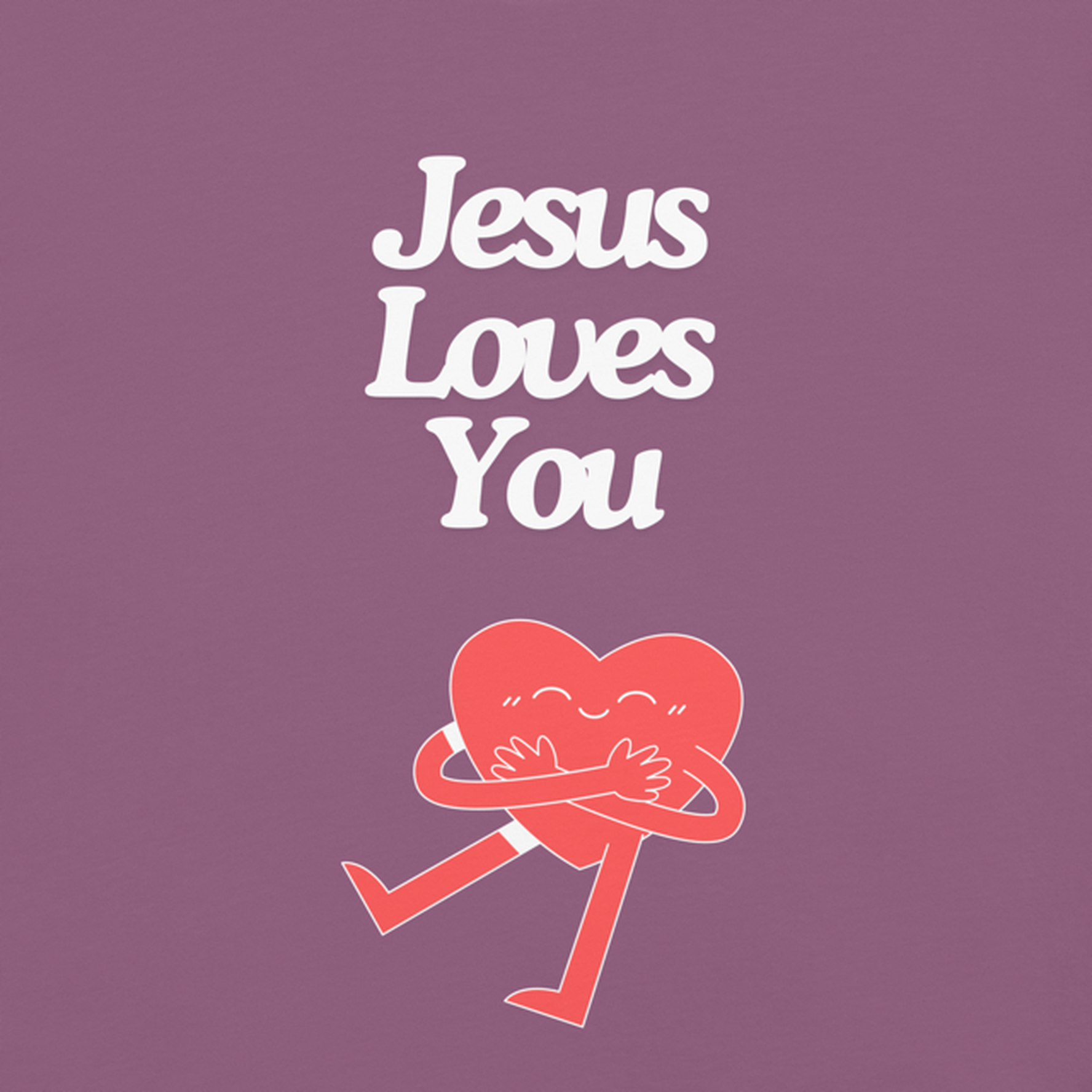 jesus loves you tee berry rear print christian clothing