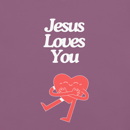 jesus loves you tee berry rear print christian clothing